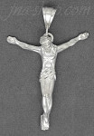 Sterling Silver DC Big Jesus Christ Crucifix Charm Pendant