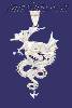 Sterling Silver DC Big Dragon Charm Pendant Sterling Silver DC Big Dragon Charm Pendant