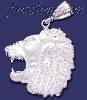 Sterling Silver DC Big Lion Head Charm Pendant Sterling Silver DC Big Lion Head Charm Pendant