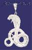 Sterling Silver DC Very Big Snake Cobra Charm Pendant Sterling Silver DC Very Big Snake Cobra Charm Pendant
