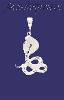 Sterling Silver DC Snake Cobra Charm Pendant Sterling Silver DC Snake Cobra Charm Pendant