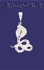 Sterling Silver DC Snake Cobra Charm Pendant Sterling Silver DC Snake Cobra Charm Pendant