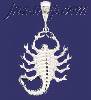 Sterling Silver DC Big Scorpion Charm Pendant Sterling Silver DC Big Scorpion Charm Pendant
