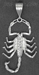 Sterling Silver DC Big Scorpion Charm Pendant