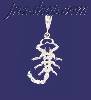 Sterling Silver DC Big Scorpion Charm Pendant