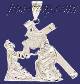 Sterling Silver DC Jesus Christ Carrying Cross Tending to Woman Sterling Silver DC Jesus Christ Carrying Cross Tending to Woman