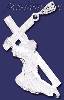 Sterling Silver DC Jesus Christ Carrying Cross Charm Pendant Sterling Silver DC Jesus Christ Carrying Cross Charm Pendant