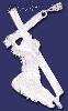 Sterling Silver DC Jesus Christ Carrying Cross Charm Pendant Sterling Silver DC Jesus Christ Carrying Cross Charm Pendant