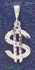 Sterling Silver DC Dollar Money Sign Charm Pendant