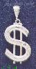 Sterling Silver DC Dollar Money Sign Charm Pendant