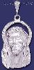 Sterling Silver DC Jesus Christ Face w/Halo Charm Pendant