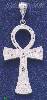 Sterling Silver DC Big Ankh Ansate Cross Charm Pendant