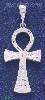Sterling Silver Diamond-Cut Big Ankh Ansate Cross Charm Pendant Sterling Silver Diamond-Cut Big Ankh Ansate Cross Charm Pendant