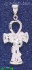 Sterling Silver DC Ankh Ansate Cross w/Cobra Charm Pendant Sterling Silver DC Ankh Ansate Cross w/Cobra Charm Pendant