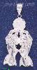 Sterling Silver DC Eucharist Hands Holding Wafer Charm Pendant Sterling Silver DC Eucharist Hands Holding Wafer Charm Pendant