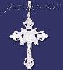 Sterling Silver Dia-Cut Cross Charm Pendant Sterling Silver Dia-Cut Cross Charm Pendant
