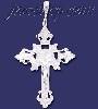 Sterling Silver Dia-Cut Cross Charm Pendant