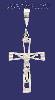 Sterling Silver Dia-Cut Cross Charm Pendant