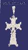 Sterling Silver Dia-Cut Cross Charm Pendant Sterling Silver Dia-Cut Cross Charm Pendant