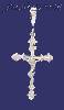 Sterling Silver Dia-Cut Cross Charm Pendant Sterling Silver Dia-Cut Cross Charm Pendant
