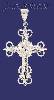 Sterling Silver Dia-Cut Cross Charm Pendant