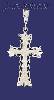 Sterling Silver Dia-Cut Cross Charm Pendant