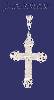 Sterling Silver Dia-Cut Cross Charm Pendant