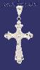 Sterling Silver Dia-Cut Cross Charm Pendant