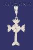 Sterling Silver Dia-Cut Cross Charm Pendant Sterling Silver Dia-Cut Cross Charm Pendant