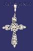 Sterling Silver Dia-Cut Cross Charm Pendant