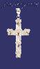 Sterling Silver Dia-Cut Cross Charm Pendant Sterling Silver Dia-Cut Cross Charm Pendant