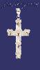 Sterling Silver Dia-Cut Cross Charm Pendant