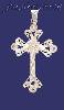 Sterling Silver Dia-Cut Cross Charm Pendant