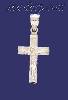 Sterling Silver Dia-Cut Cross Charm Pendant Sterling Silver Dia-Cut Cross Charm Pendant