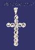 Sterling Silver Dia-Cut Cross Charm Pendant Sterling Silver Dia-Cut Cross Charm Pendant