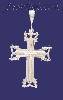 Sterling Silver DC Cross Charm Pendant Sterling Silver DC Cross Charm Pendant