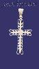 Sterling Silver DC Filigree Cross Charm Pendant