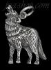 Sterling Silver Howling Wolf Animal Charm Pendant Sterling Silver Howling Wolf Animal Charm Pendant