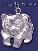 Sterling Silver Panda Bear Animal Charm Pendant