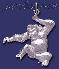 Sterling Silver Ape Monkey Orangutan Animal Charm Pendant Sterling Silver Ape Monkey Orangutan Animal Charm Pendant