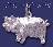 Sterling Silver Pig Animal Charm Pendant Sterling Silver Pig Animal Charm Pendant