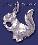 Sterling Silver Squirrel Animal Charm Pendant Sterling Silver Squirrel Animal Charm Pendant