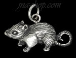 Sterling Silver Mouse Rat Animal Charm Pendant Sterling Silver Mouse Rat Animal Charm Pendant