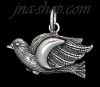 Sterling Silver Dove Bird Charm Pendant