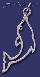 Sterling Silver Whale/Dolphin Cutout Animal Charm Pendant Sterling Silver Whale/Dolphin Cutout Animal Charm Pendant