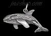 Sterling Silver Orca Killer Whale Animal Charm Pendant Sterling Silver Orca Killer Whale Animal Charm Pendant