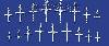 Sterling Silver 24 pc Assorted Hand-made Crosses Package