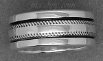 Sterling Silver MENS SPINNER RING W/ KNURLED EDGE SPINNING BAND size 10