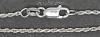 16" Sterling Silver Solid Diamond-cut Rope Chain 1.5mm 16" Sterling Silver Solid Diamond-cut Rope Chain 1.5mm