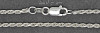 16" Sterling Silver Solid Diamond-cut Rope Chain 2mm